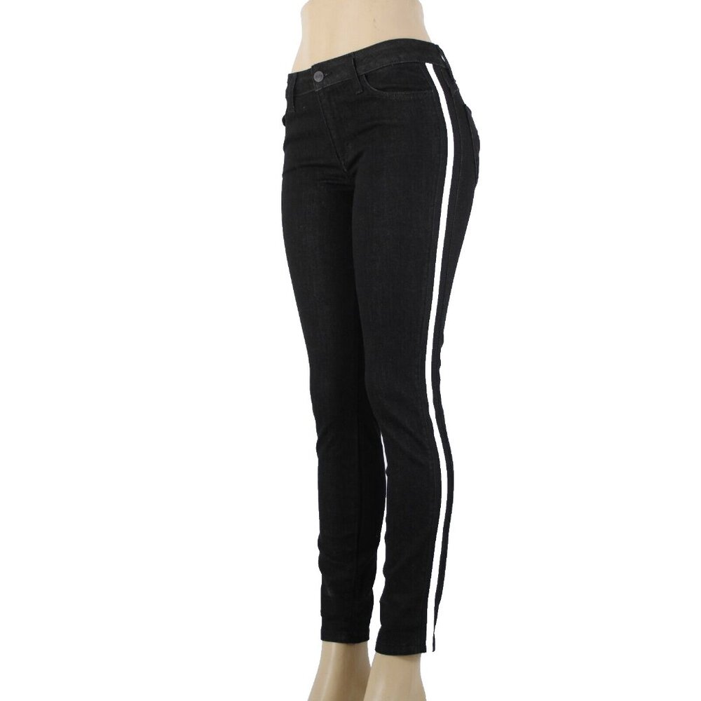 Siwy $63 Sz 26 x 29 Black White Stripe Pockets Cotton Polyester Jeans